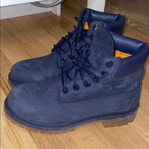 Navy timberland boots